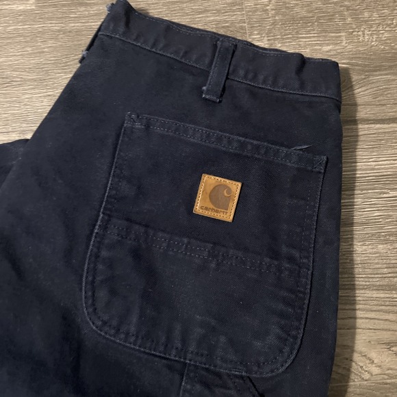Carhartt Other - Carhartt B11-MDT Loose Fit Straight Leg Carpenter Canvas Navy Work Pants, 35x29